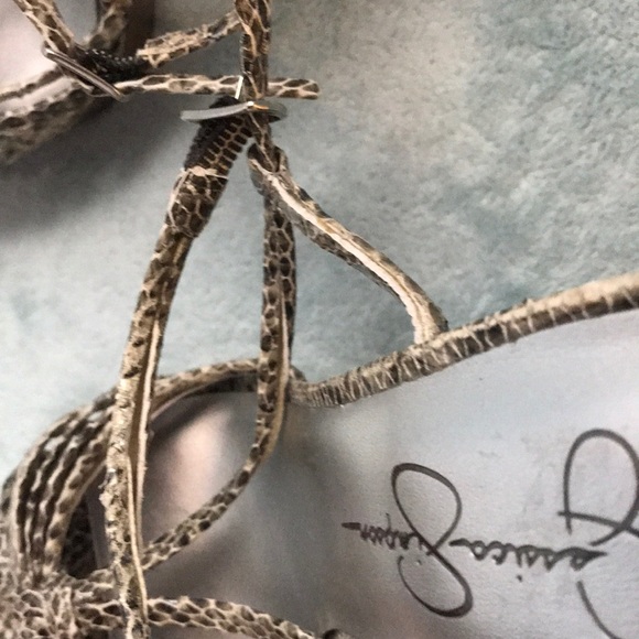 Jessica Simpson Strappy Python Heels - Picture 7 of 7